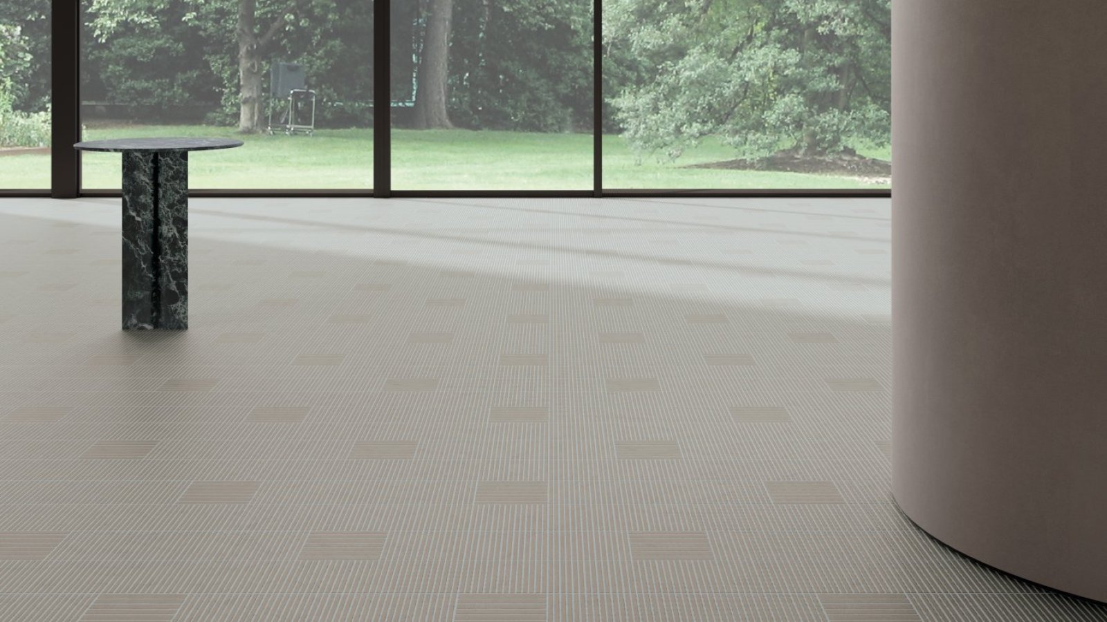 سطح بورسلان Fringe من Mutina بمقاطع محفورة
