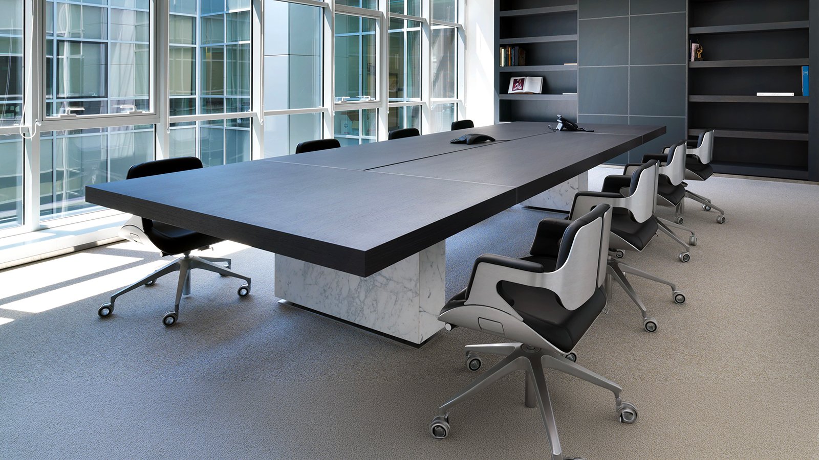 طاولة اجتماعات Asymmetrical Meeting من Tecno بسطح غير متماثل