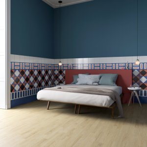 Square Terracotta: رسم يدوي لناتالي دو باسكييه ضمن Mattonelle Margherita