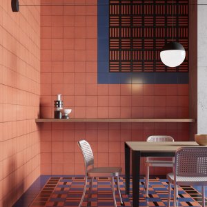 بلاطة 20.5×20.5 سم بنقشة Square Black من سلسلة Mattonelle Margherita