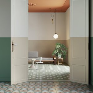 بلاطة 20.5×20.5 سم بنقشة Cones من سلسلة Mattonelle Margherita