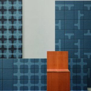 جدار Betty من Mutina بشبكة زخرفية Night Blue
