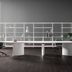 طاولة اجتماعات مستديرة Trilo بقطر 160 سم