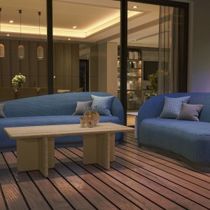 قاعة اجتماعات بطاولة Ginza بطول 240 سم وخزانتي Ginza Tower عند الجدار