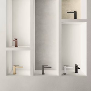 عيّنة من Deep Black PVD، أحد التشطيبات الستة لمجموعة Mint من Fantini