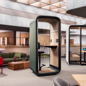 Framery One Compact كغرفة هادئة في مكتب مفتوح