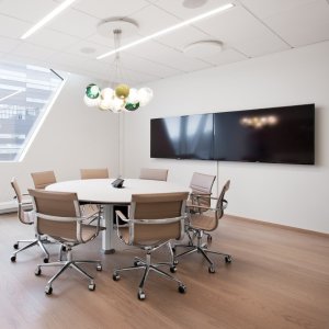 مجموعة مقاعد Una Chair التنفيذية من ICF بالشبك والجلد