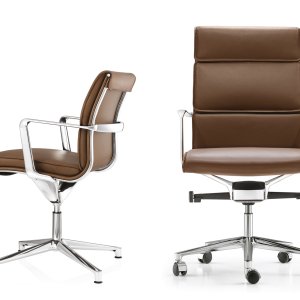 مساند الذراعين المغلقة من الألمنيوم في Una Chair