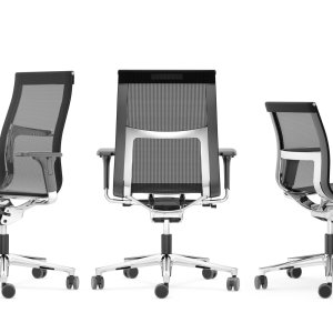 كرسي Una Chair بظهر مرتفع وقماش رمادي حريري