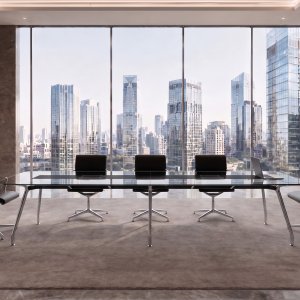 طاولة اجتماعات UniTable دائرية من ICF بقطاع واحد