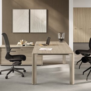 حلية T بعرض 6 مم بلون Inox Grey مغروسة في الحافة المشكّلة لسطح Iulio