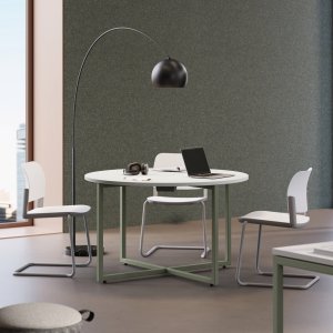 Bench من Sigma لأربعة أشخاص بقوائم جسرية خضراء