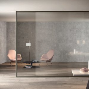 قواطع مكتبية Simple Bold من Luconi بزجاج مزدوج