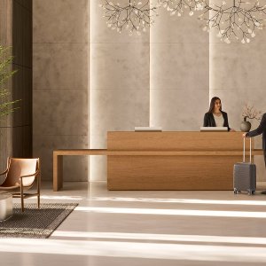 التكوين المزدوج لكاونتر Kyo Reception لموظفَين