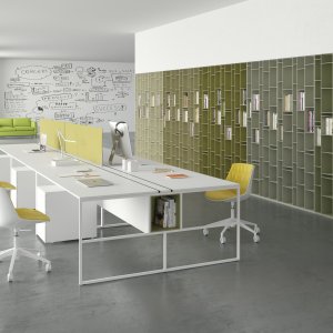 محطات عمل 20.Venti من MDF Italia بهيكل فولاذي 20 × 20 مم