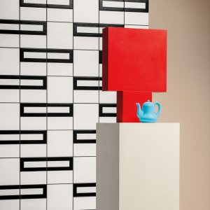 نقشة Rhombus Black من مجموعة Mattonelle Margherita، بورسلان Mutina
