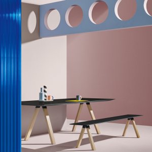 سطح من اللينوليوم على طاولة اجتماعات Pedrali Arki-Table