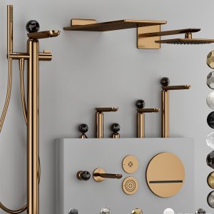 خلاط ترموستاتي حائطي Perle من Gessi